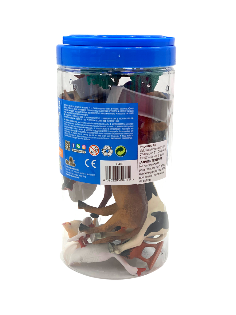 ANIMAL PLANET - ANIMALES DE LA GRANJA - SET DE 13 PIEZAS (D6403)