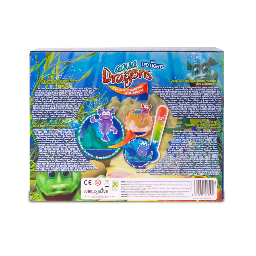 AQUA DRAGONS - COLOUR CHANGING DELUXE W/ LED LIGHTS